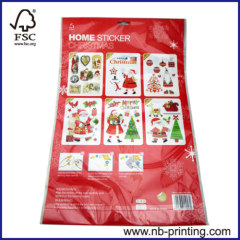 PVC removable Christmas wall stickers/home stickers ECO-friendly