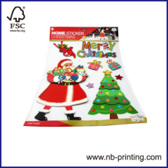 PVC removable Christmas wall stickers/home stickers ECO-friendly
