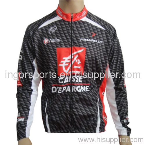 Sublimated Bike Wear Long Sleeve Cycling JerseyComfortable Fabric Customized Design
