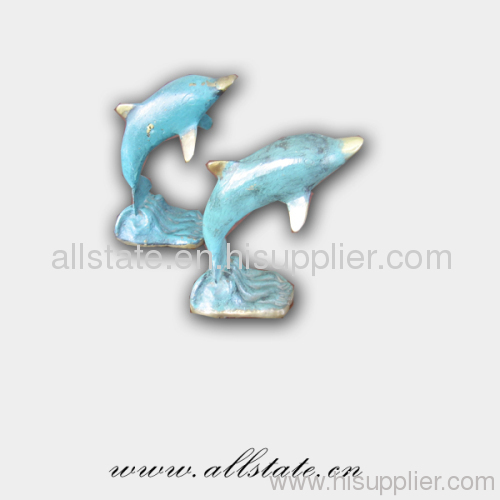 Beautiful Casting Bronze Dolphin Sculpture