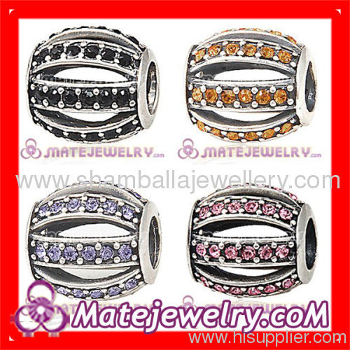 sterling silver crystal european charms