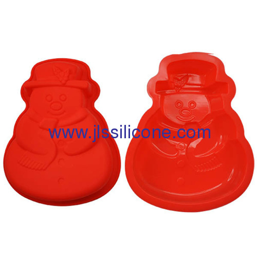 single snowman silicone baking mold pan