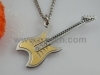 Guitar Shape Necklace Pendant Plated Gold
