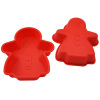 Small snowman shaped silicone cake baking mold of Christmas bakeware