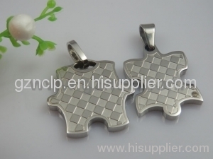 Exported Couple Stainless Steel Necklace Pendant Jewelry