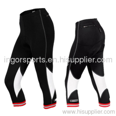 Summer Women 3/4 Cycling Pants With Reflective Logos, No Slip Hem Lady Knickers