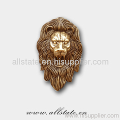 Bronze sculpture of lion head