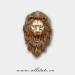 Bronze sculpture of lion head
