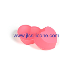 Mini sweet heart shaped silicone cake molds