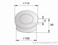 Brass Circular Screw Thread Chrome Plated Floor Drain with Clean Out