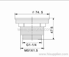 High Quality Brass Chrome Plated Waste Drain