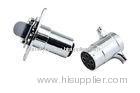 4 Prong Trailer Electrical Adapter ,round chrome vehicle and trailer connector set