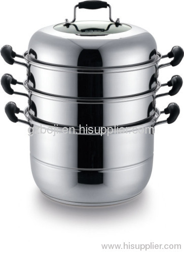 Top grade stainless steel steamer pot 3 layers steamer pot
