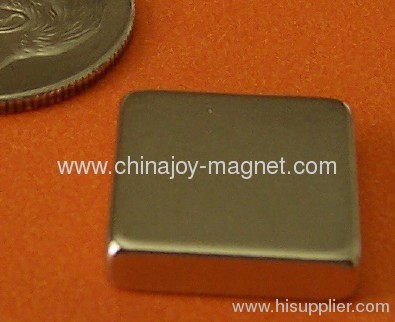 Rare Earth Magnets N45 1/2 in x 1/2 in x 1/8 in Neodymium Block