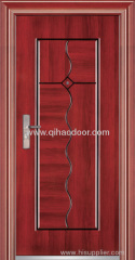 Wood pattern steel security doors