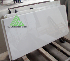 crystal white crystallized glass