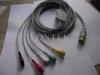 3 / 5 leads Fukuda Denshi ECG Patient Cable , IEC / AHA Clip / Snap end