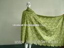 Stretchy 100% cotton Sequins Swiss Lace Cloth Green For Party