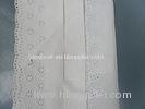 Stretch Bridal Cotton Lace Fabric , White Wedding Cotton Lace Trim