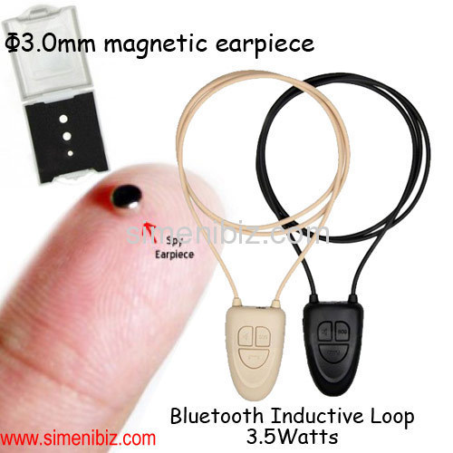 spy bluetooth amplifier neckloop with magnetic earpiece kit