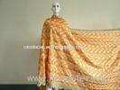 Stretch Heavy African Lace Fabric Peach Yellow For Wedding Dress