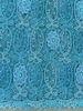Dark Blue Swiss Chemical Lace Fabric Hand cut For Bride Dresses