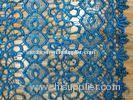 Round Flat Chemical Lace Fabric Sequin , Fashion Wedding Lace