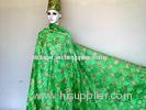 Deep Green Swiss Cotton Lace For Wedding Gowns / Skirts