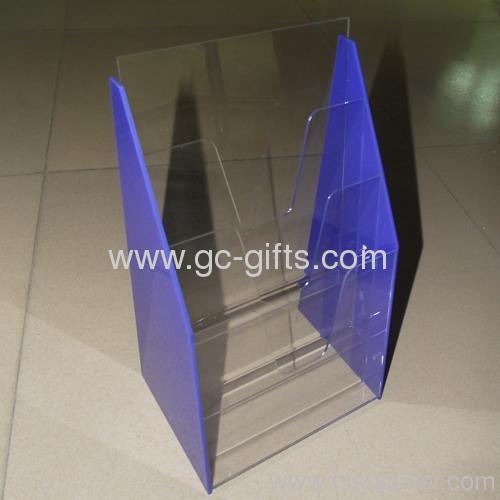 Good quality of clear and blue display stander for brochure