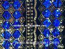 Water Soluble Sequin Embroidered Fabric , Embroidered Mesh Fabric