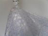 Silver White Net Lace Fabric Stretch For Party Evening Dress