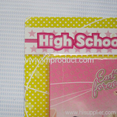 high school notebook with ball pen