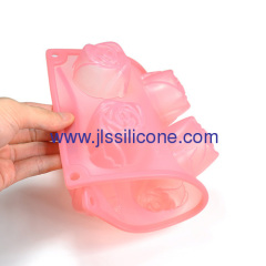 8 cup rose shaped silicone muffin cake bake molds