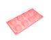 Rose shaped silicone cake baking pan with 8 cavities