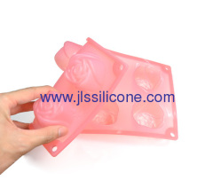 8 cup rose shaped silicone muffin cake bake molds