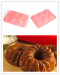 pink silicone budnt cake baking molds with 6 cavities