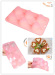 Heart shaped silicone bakeware with 4 cavities for cake or muffin