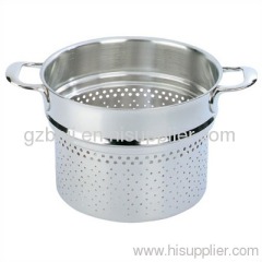 High quality stainless steel pasta pot strainer