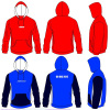 Half Zipper Unisex College Silk Screen 300gsm Cotton Fleece Custom Hooded Sports Shirt