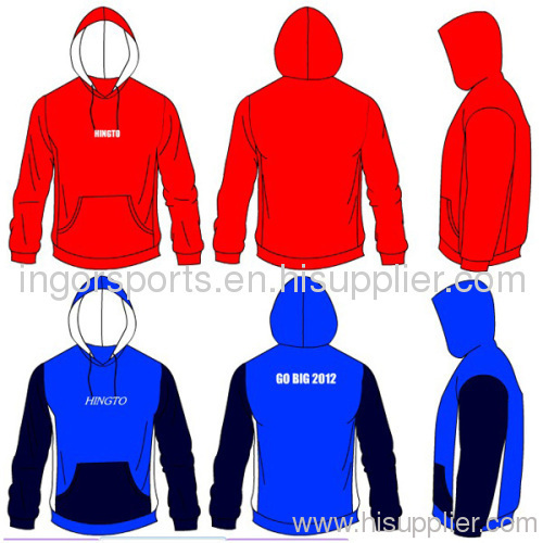 Half Zipper Unisex College Silk Screen 300gsm Cotton Fleece Custom Hooded Sports Shirt