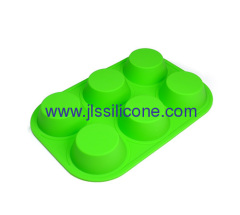 6 cavities cap shaped silicone cake baking molds
