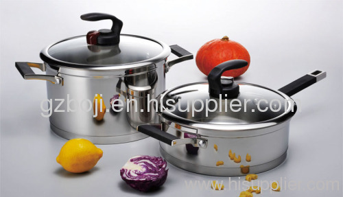 Hot selling stainless steel cookware set with lid