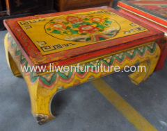 Mongolia painting Kang table