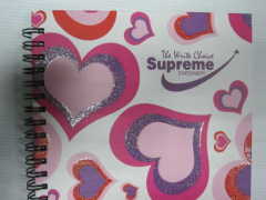 A5 3 subject hardcover double spiral notebook college ruled