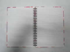 A5 3 subject hardcover double spiral notebook college ruled