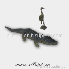 Garden Cast Bronze Crocodile sculpture