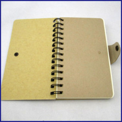 Kraft paper hardcover spiral notebook/notepad 2 subject