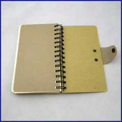 Kraft paper hardcover spiral notebook/notepad 2 subject