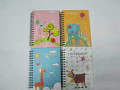 cute A6 4 subject college ruled hardcover notepad/notebook
