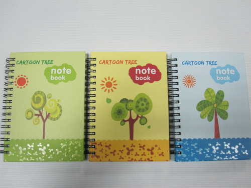 carton A6 3 subject hardcover notepad college ruled